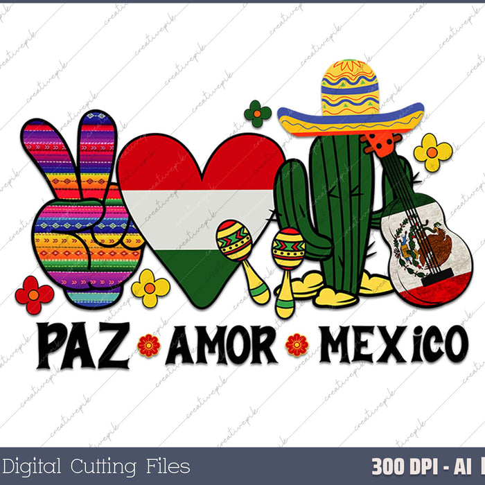 Paz Amor Mexico AI PNG