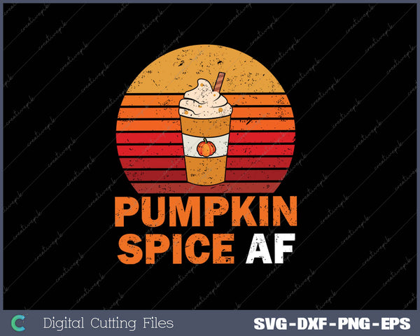 Pumpkin Spice Af SVG PNG Cutting Printable Files