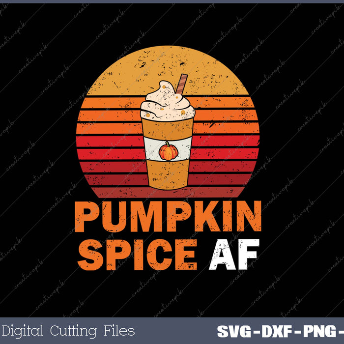 Pumpkin Spice Af SVG PNG Cutting Printable Files