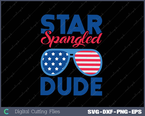 Star Spangled Dude SVG PNG Cutting Printable Files