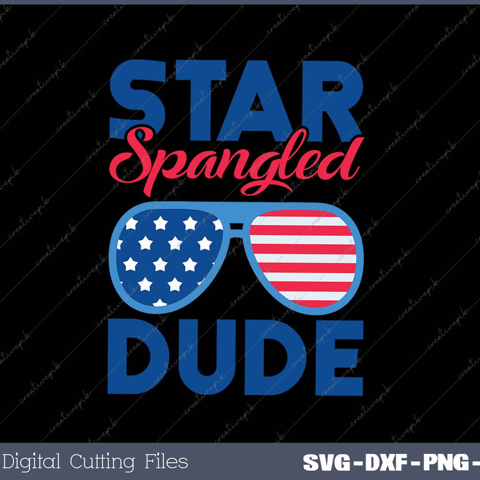 Star Spangled Dude SVG PNG Cutting Printable Files