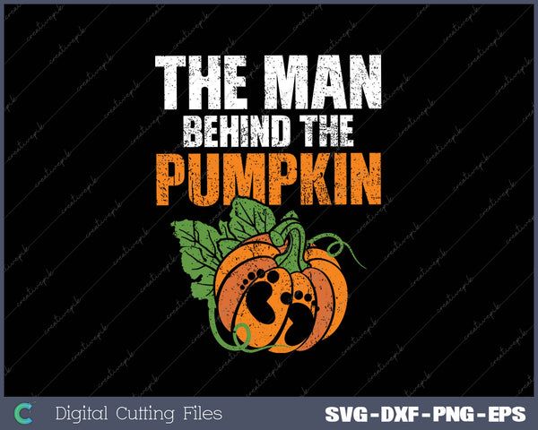 The Man Behind The Pumpkin SVG PNG Cutting Printable Files