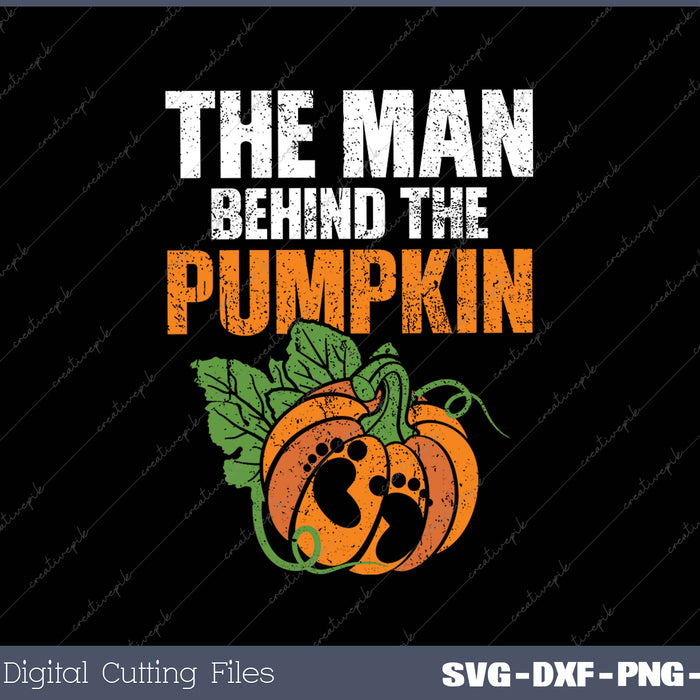 The Man Behind The Pumpkin SVG PNG Cutting Printable Files