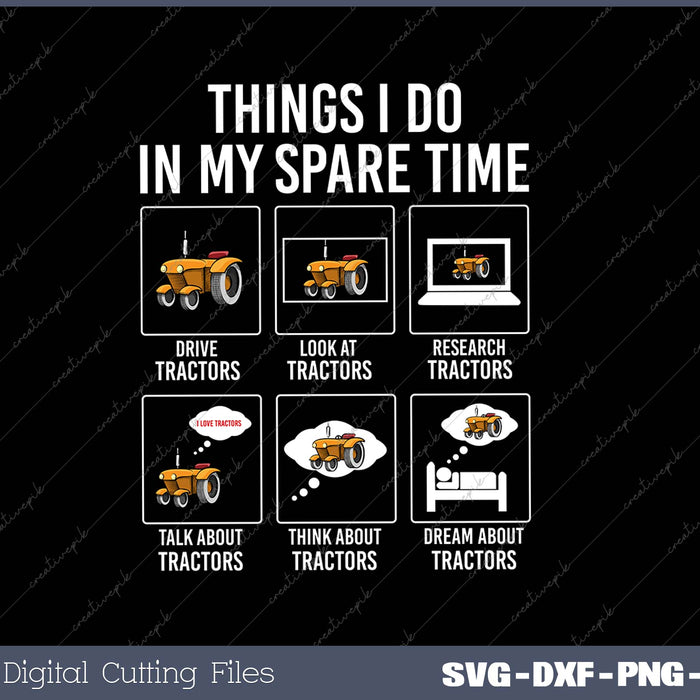 Things I Do In My Spare Time SVG PNG Cutting Printable Files