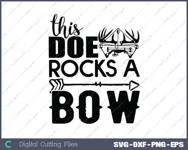 This Doe Rocks A Bow SVG PNG Cutting Printable Files