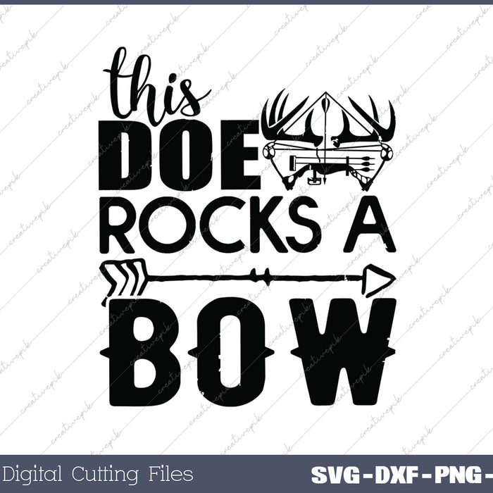 This Doe Rocks A Bow SVG PNG Cutting Printable Files