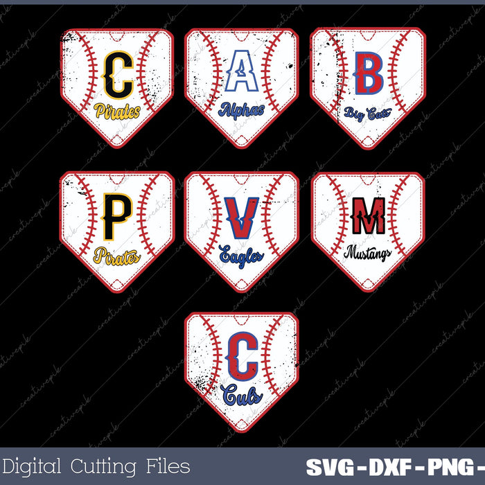 Bundle Custom Baseball Mascot or team PNG Cutting Printable Files