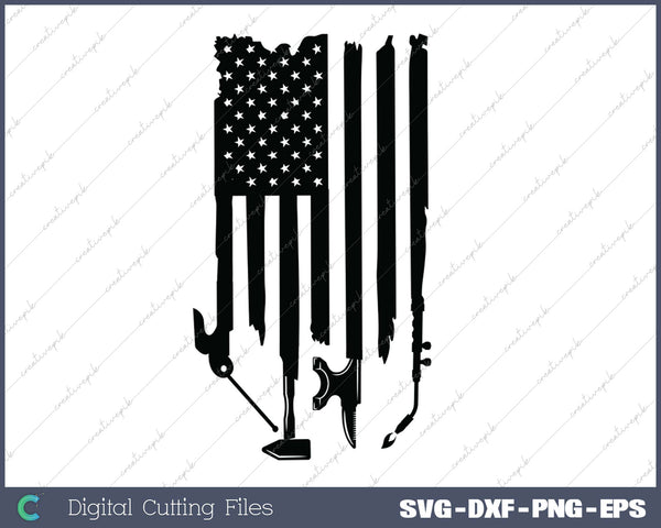 Welder Flag Usa SVG PNG Cutting Printable Files