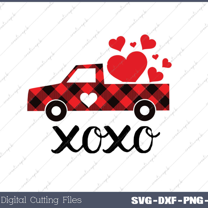 XoXo Truck SVG PNG Cutting Printable Files